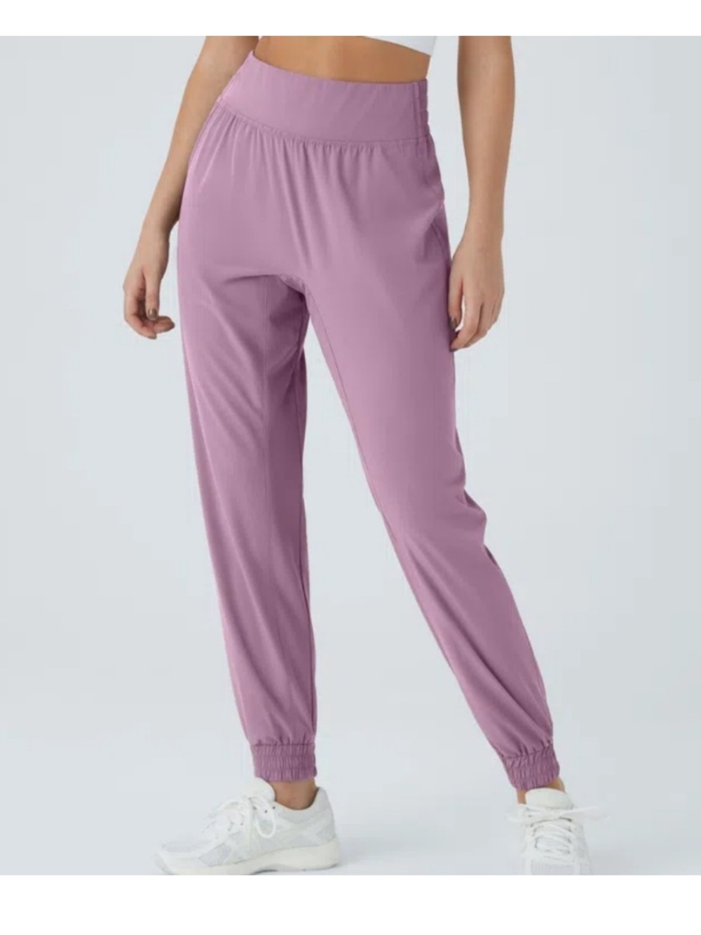 NWT Halara High Waisted Elastic Waistband Hiking Joggers SZ Small dusky orchid